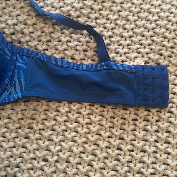 Cacique 40DD electric blue, zebra print bra * like new - Picture 4 of 6